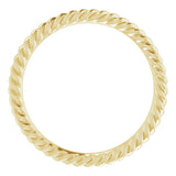 14K Yellow 1.3 mm Skinny Rope Band