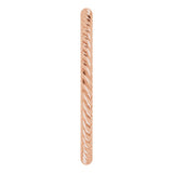 14K Rose Gold 1.3 mm Skinny Rope Band Size 5