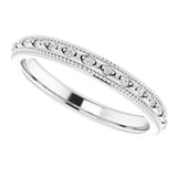 14K White .05 CTW Natural Diamond Matching Band