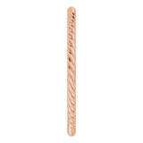 10K Rose Gold 1.3 mm Skinny Rope Band Size 8