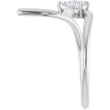 14K White Gold 1/3 CTW Natural Diamond Negative Space Ring