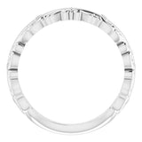 14K White Stackable Ring