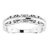 14K White Stackable Ring