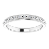 14K White .05 CTW Natural Diamond Matching Band