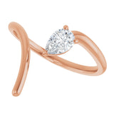 14K Rose 1/3 CT Lab-Grown Diamond Negative Space Ring