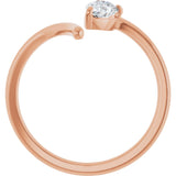 14K Rose Gold 1/3 CT Lab-Grown Diamond Negative Space Ring
