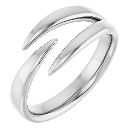 14K White Negative Space Ring