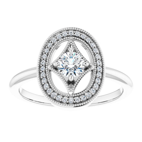 14K White Gold 1/3 CTW Natural Diamond Ring
