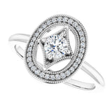 14K White Gold 1/3 CTW Natural Diamond Ring