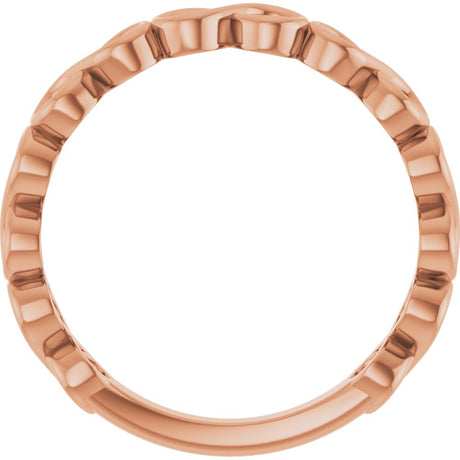 14K Rose Infinity Stackable Ring