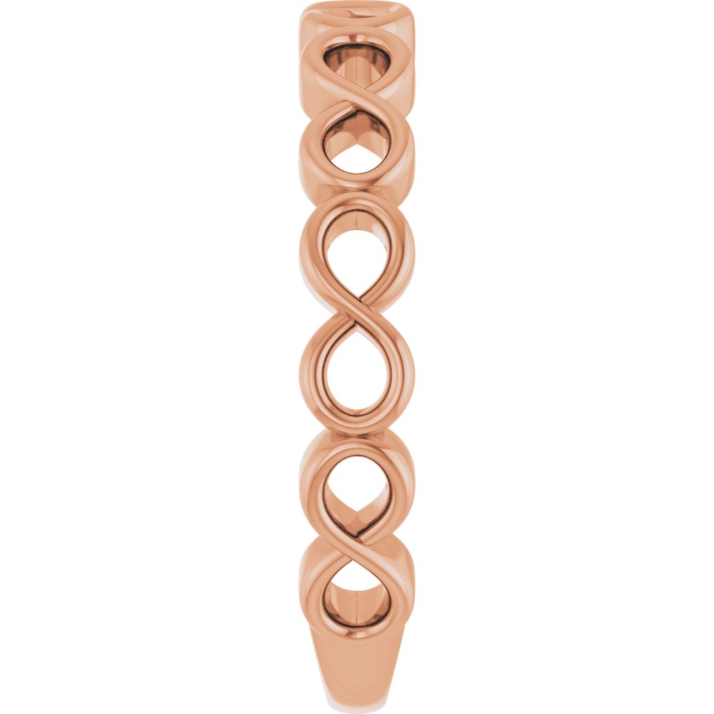 14K Rose Infinity Stackable Ring