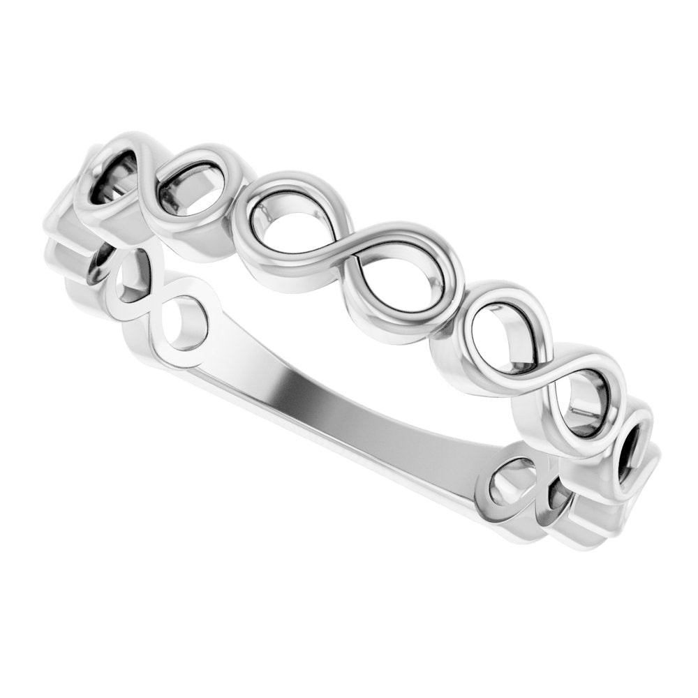 Sterling Silver Infinity Stackable Ring