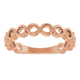 14K Rose Infinity Stackable Ring