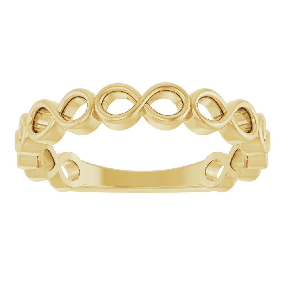 14K Yellow Infinity Stackable Ring