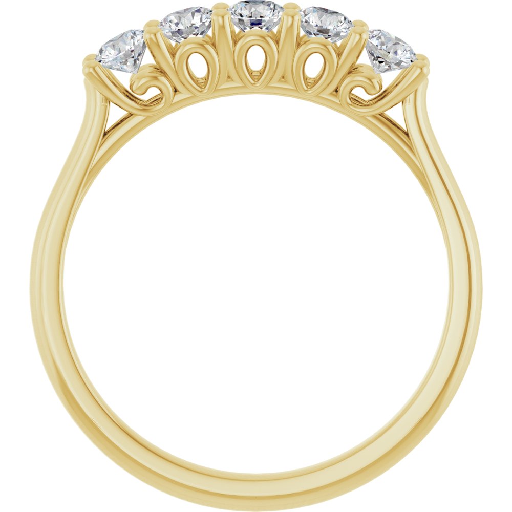 14K Yellow 1/2 CTW Natural Diamond Anniversary Band