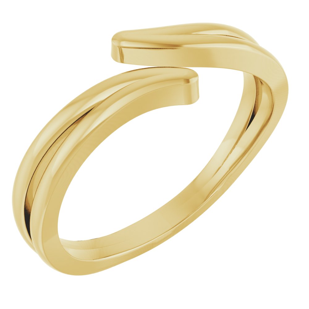 14K Yellow Bypass Ring