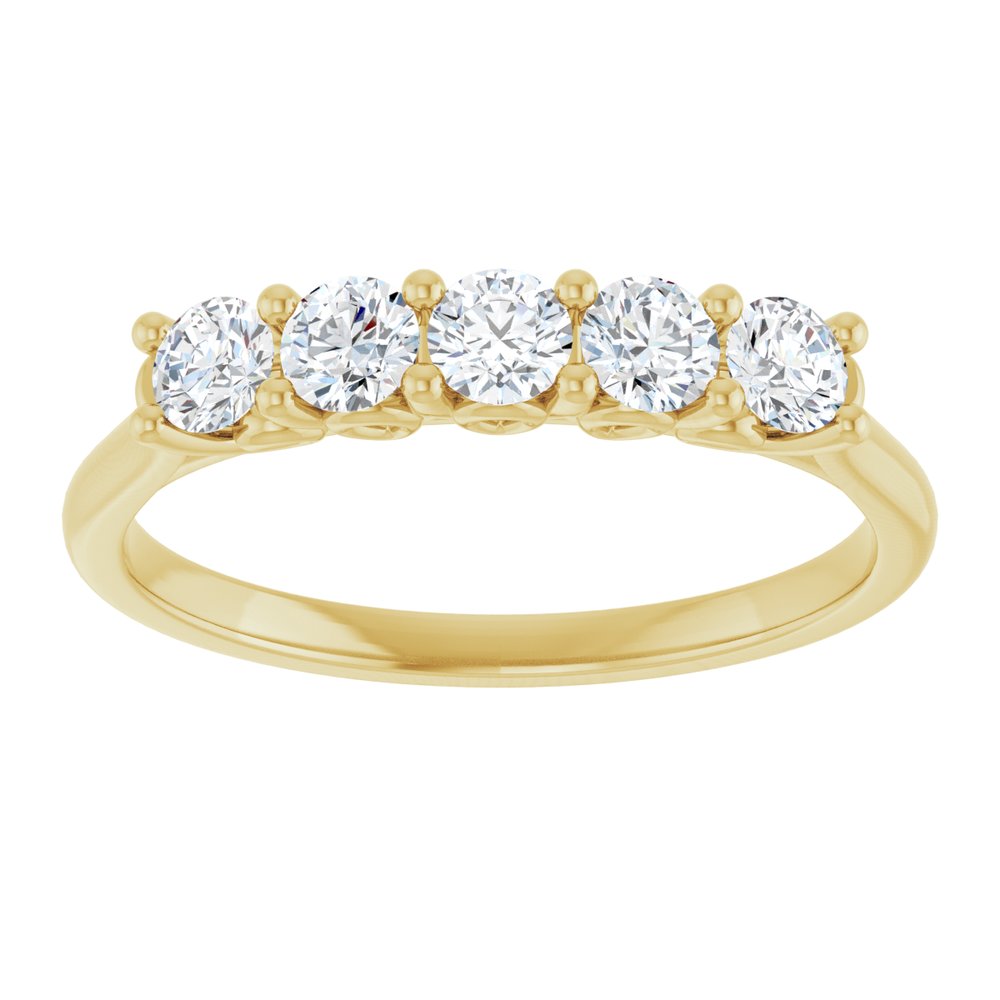 14K Yellow 1/2 CTW Natural Diamond Anniversary Band