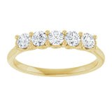 14K Yellow 1/2 CTW Natural Diamond Anniversary Band