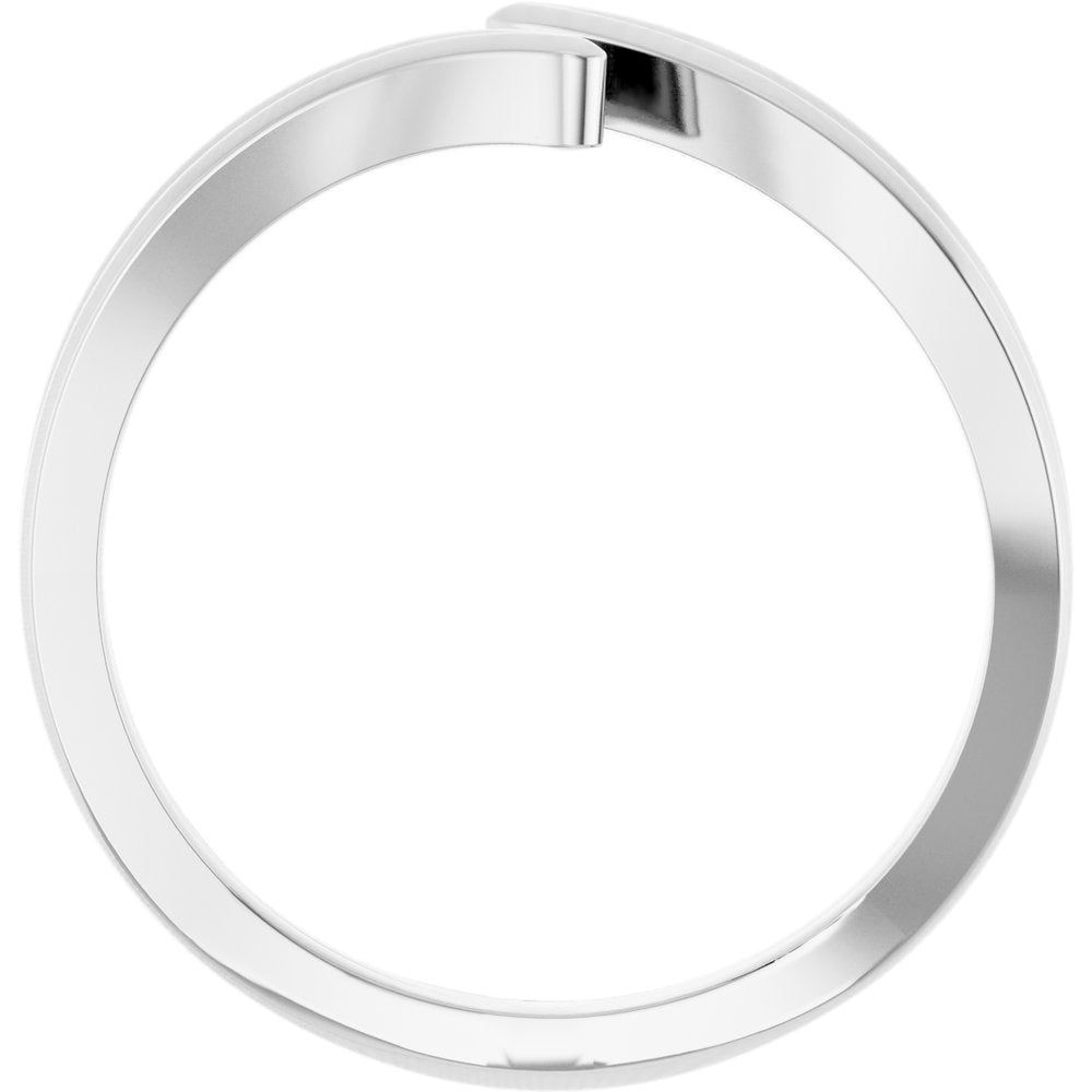 14K White Bypass Ring