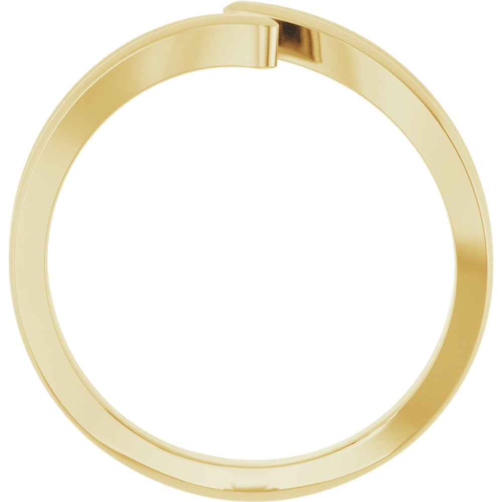 14K Yellow Bypass Ring