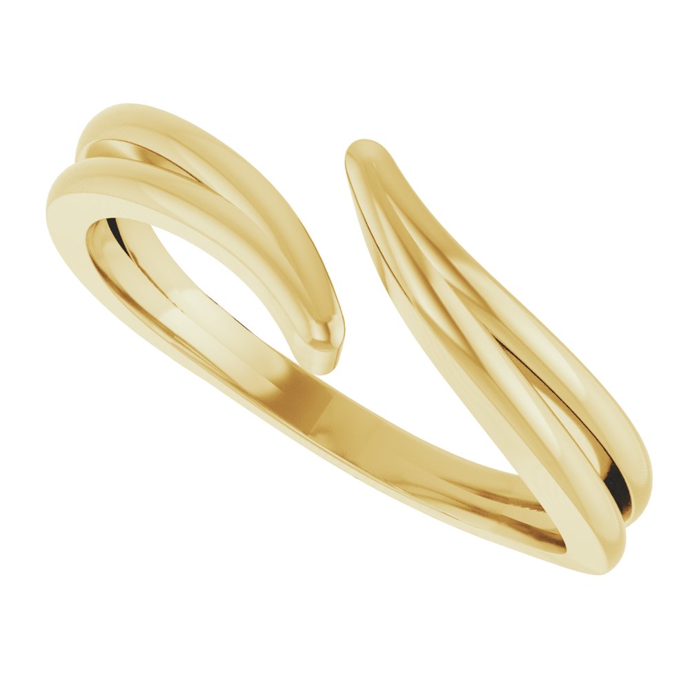 14K Yellow Bypass Ring