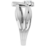 14K White 1/8 CT Lab-Grown Diamond Ring