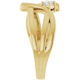 14K Yellow 1/8 CT Lab-Grown Diamond Ring