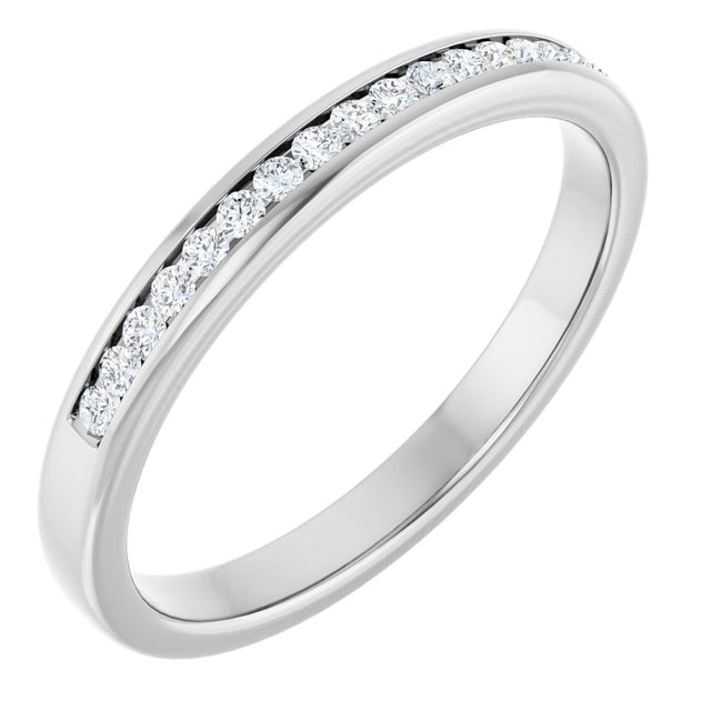 14K White Gold 1/4 CTW Lab-Grown Diamond Channel-Set Band