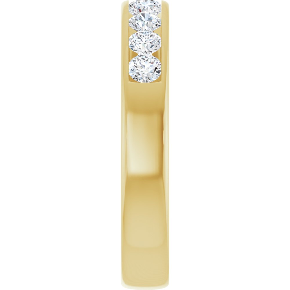 14K Yellow 3/4 CTW Natural Diamond Band