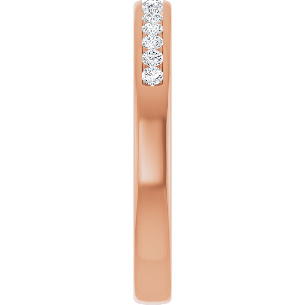 14K Rose Gold 1/3 CTW Natural Diamond Band