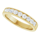 14K Yellow 3/4 CTW Natural Diamond Band