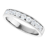 Platinum 3/4 CTW Natural Diamond Band