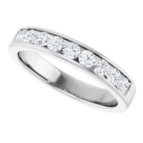 14K White Gold 3/4 CTW Lab-Grown Diamond Band