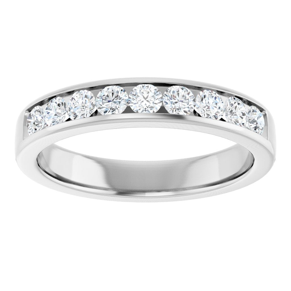 14K White Gold 3/4 CTW Lab-Grown Diamond Band