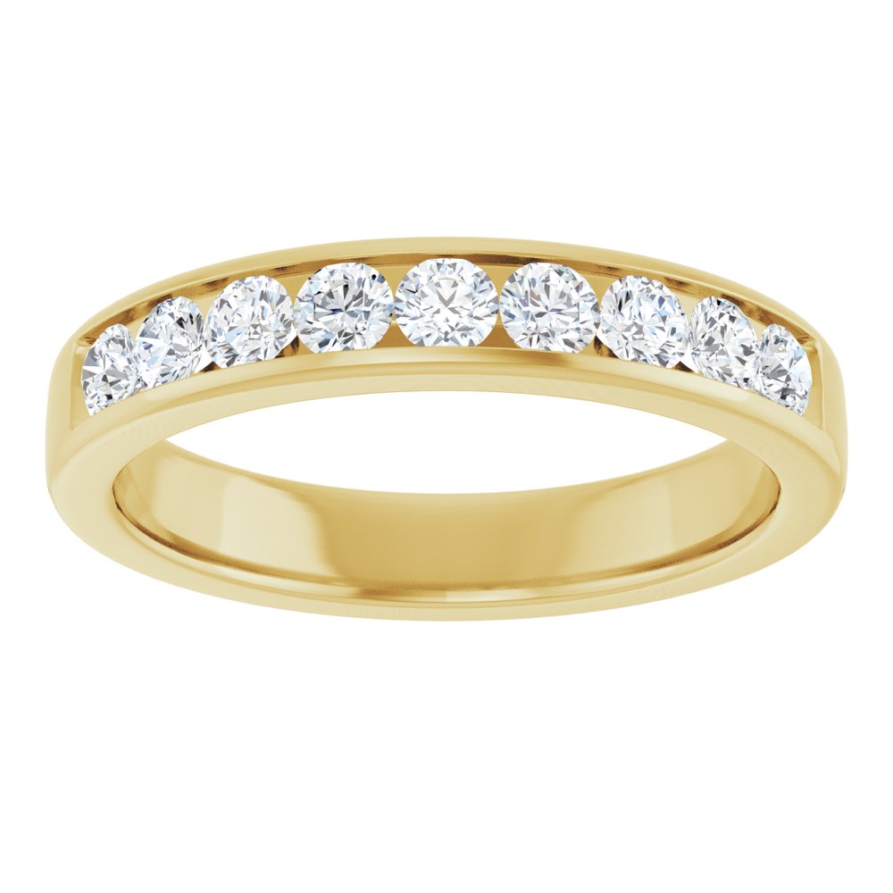 14K Yellow 3/4 CTW Natural Diamond Band