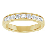 14K Yellow 3/4 CTW Natural Diamond Band