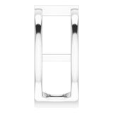 14K White Gold Natural Ruby Negative Space Ring