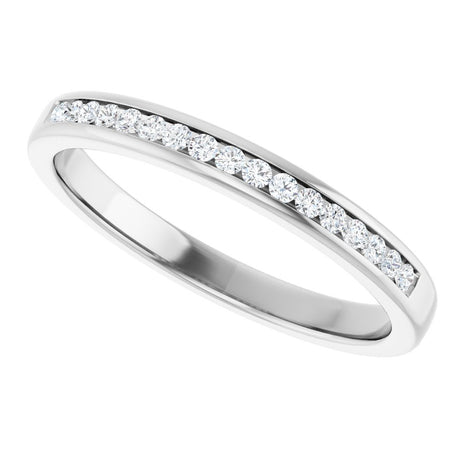 14K White Gold 1/4 CTW Lab-Grown Diamond Channel-Set Band