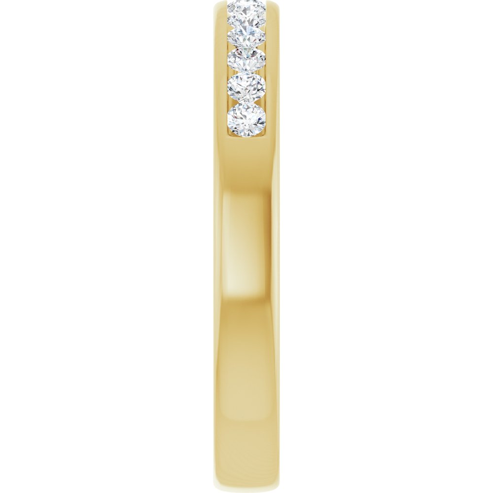 14K Yellow Gold 3/8 CTW Natural Diamond Band
