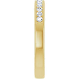 14K Yellow Gold 3/8 CTW Natural Diamond Band
