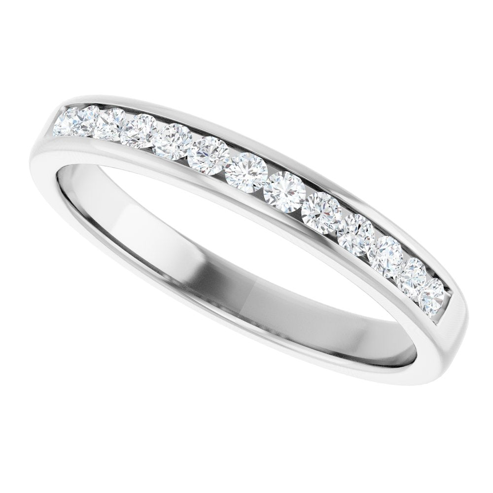 Platinum 3/8 CTW Lab-Grown Diamond Band