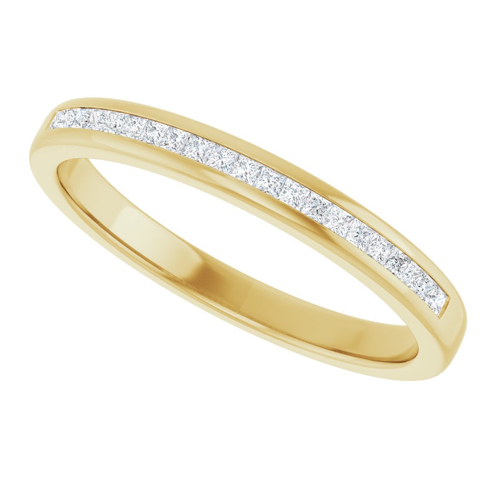 14K Yellow 1/4 CTW Natural Diamond Band