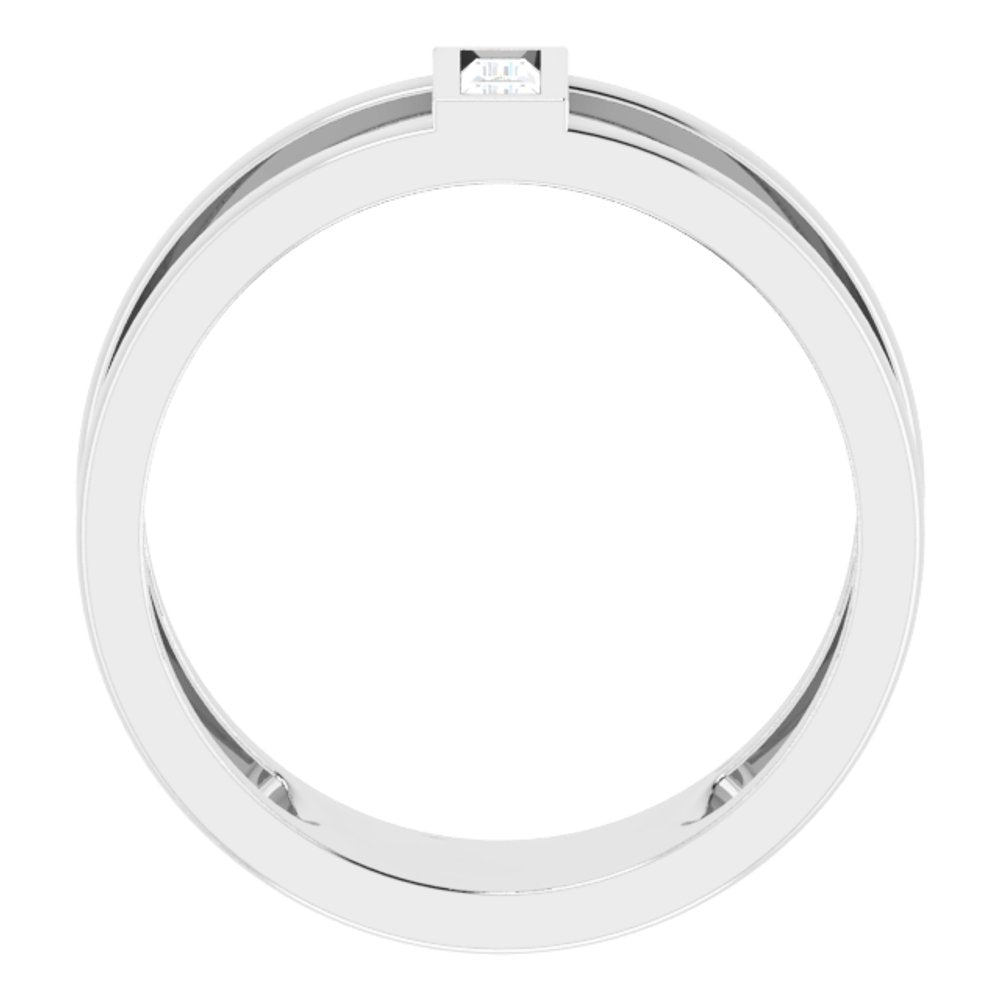 14K White 1/4 CTW Natural Diamond Baguette Ring