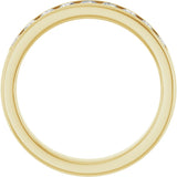 14K Yellow 3/4 CTW Natural Diamond Band