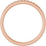 14K Rose Gold 1/3 CTW Natural Diamond Band