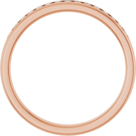 14K Rose Gold 1/3 CTW Natural Diamond Band