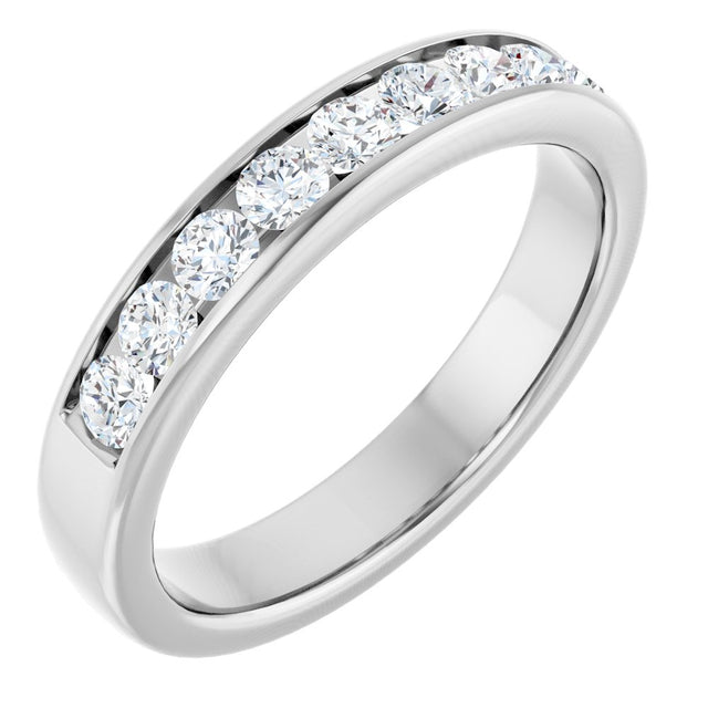 Platinum 3/4 CTW Natural Diamond Band        