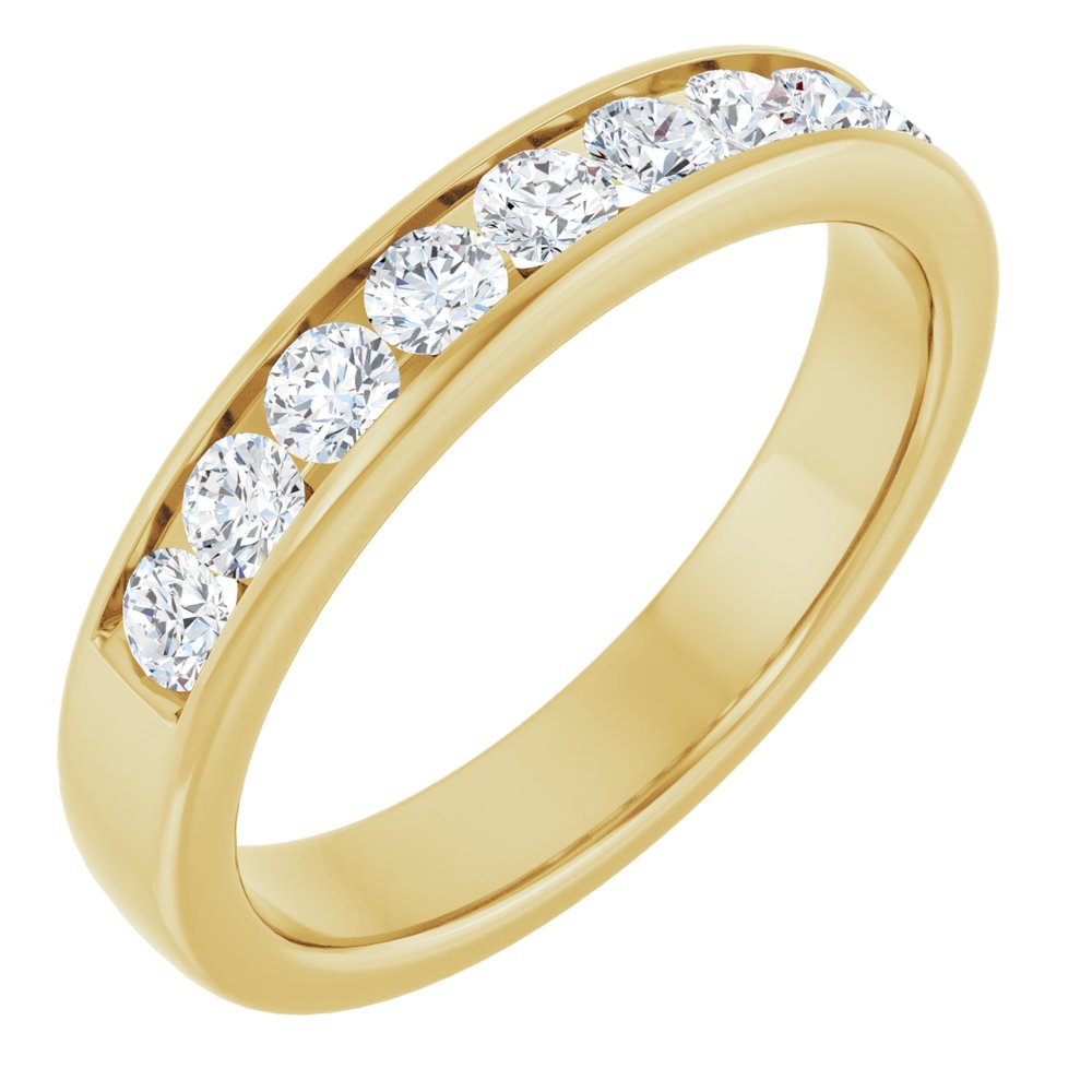 14K Yellow 3/4 CTW Natural Diamond Band        