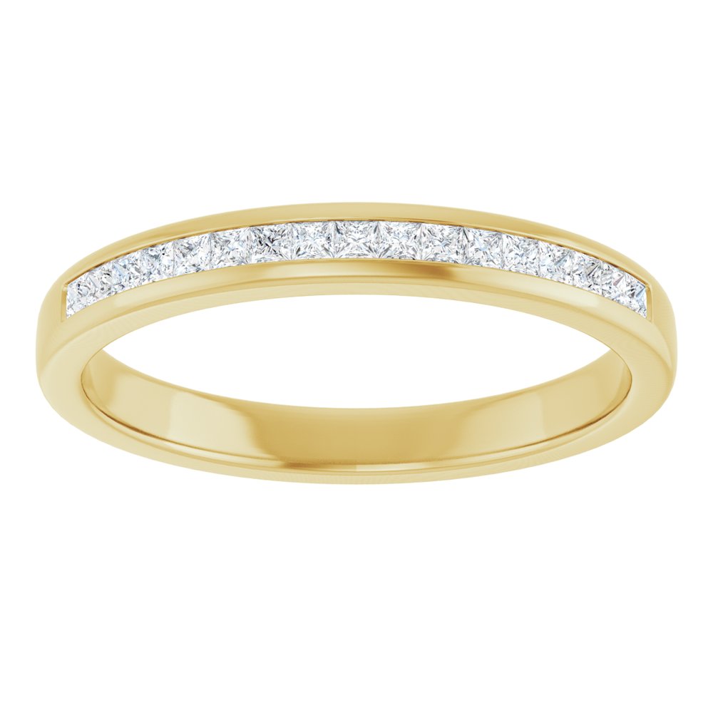 14K Yellow 3/8 CTW Natural Diamond Band