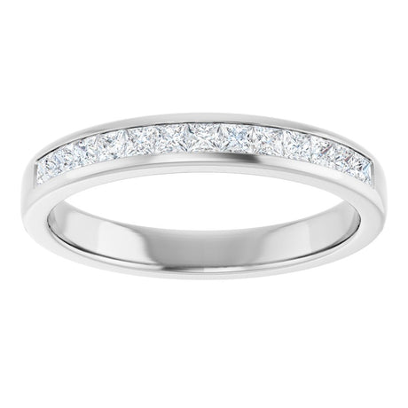 Platinum 1/2 CTW Natural Diamond Band